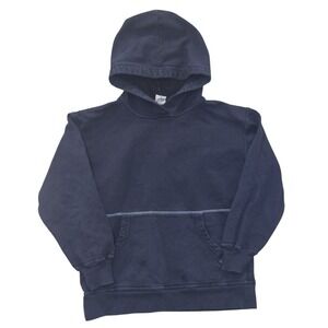 Vintage Charlie Rocket Boy's Basic Navy Blue Hoodie 100% Cotton Size 7 w Pocket